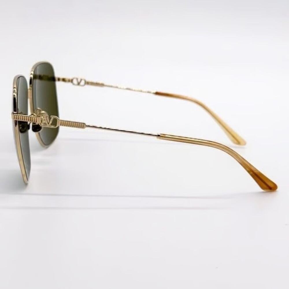 New! Valentino VLS 171A, Gold Frame With Green Lenses Sunglasses, Authentic - Picture 8 of 10